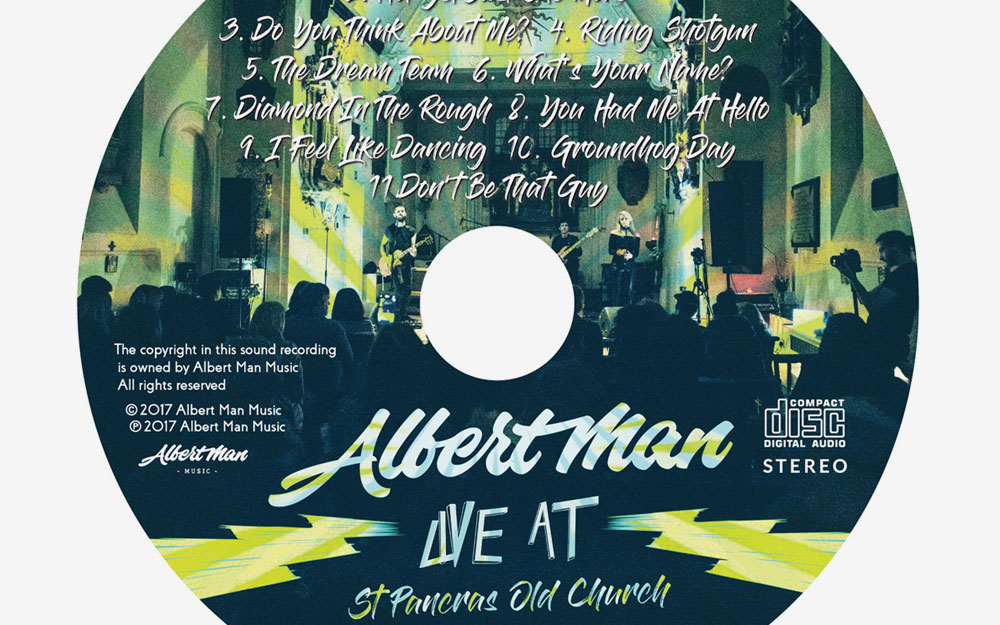 Live At St Pancras Old Church album CD design and layout