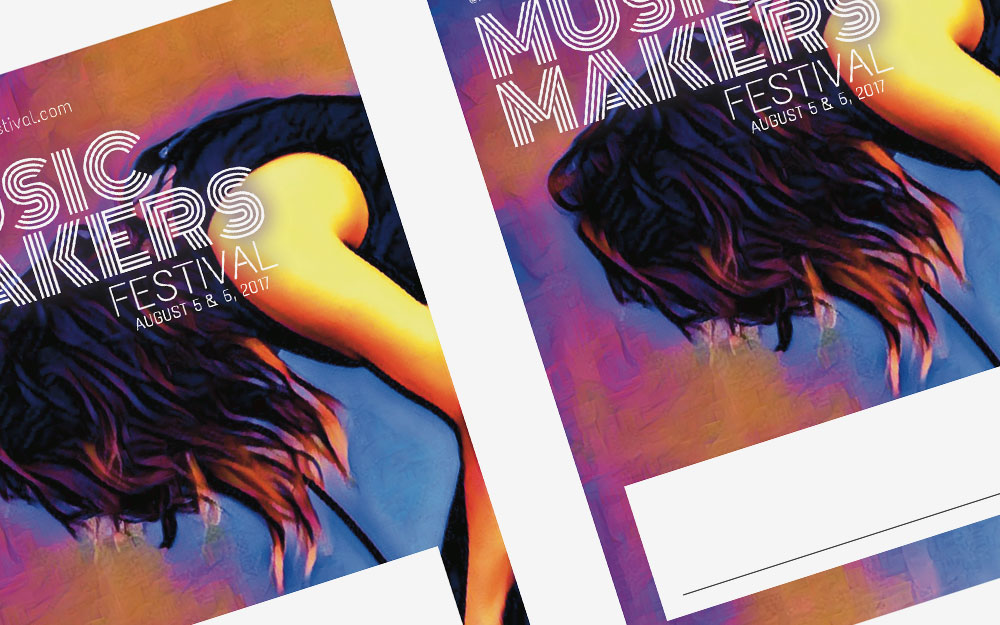 Music Makers Festival lanyard design