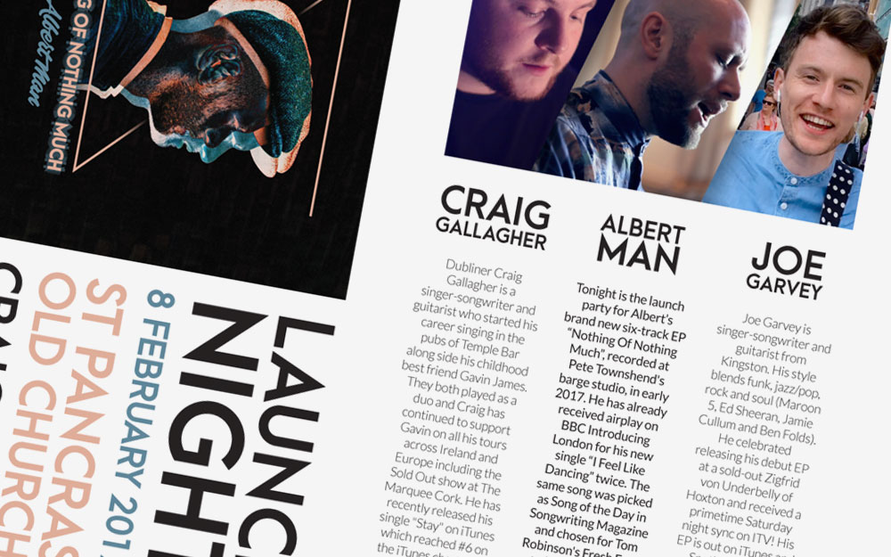 Nothing Of Nothing Much launch night flyer