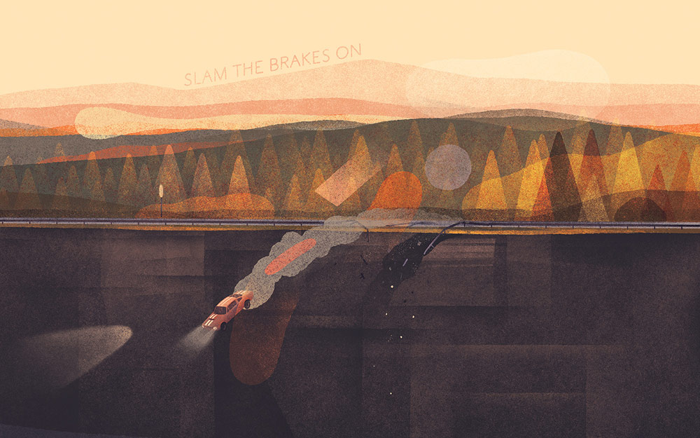 Slam The Brakes On CD sleeve design and layout