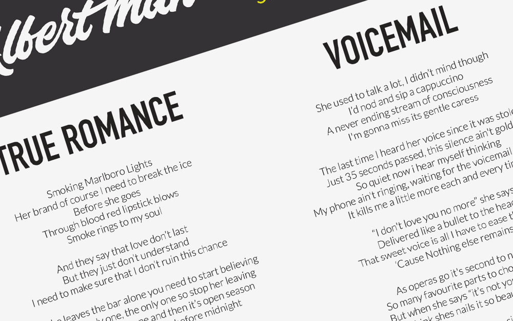 Slam The Brakes On lyric sheet downloadable pdf design