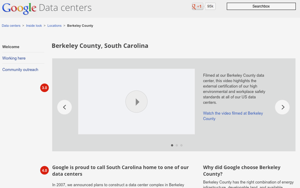 Data Center wireframe