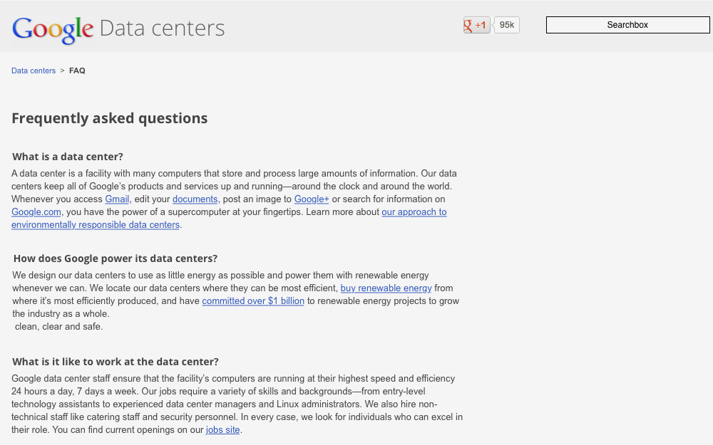 Data Center wireframe