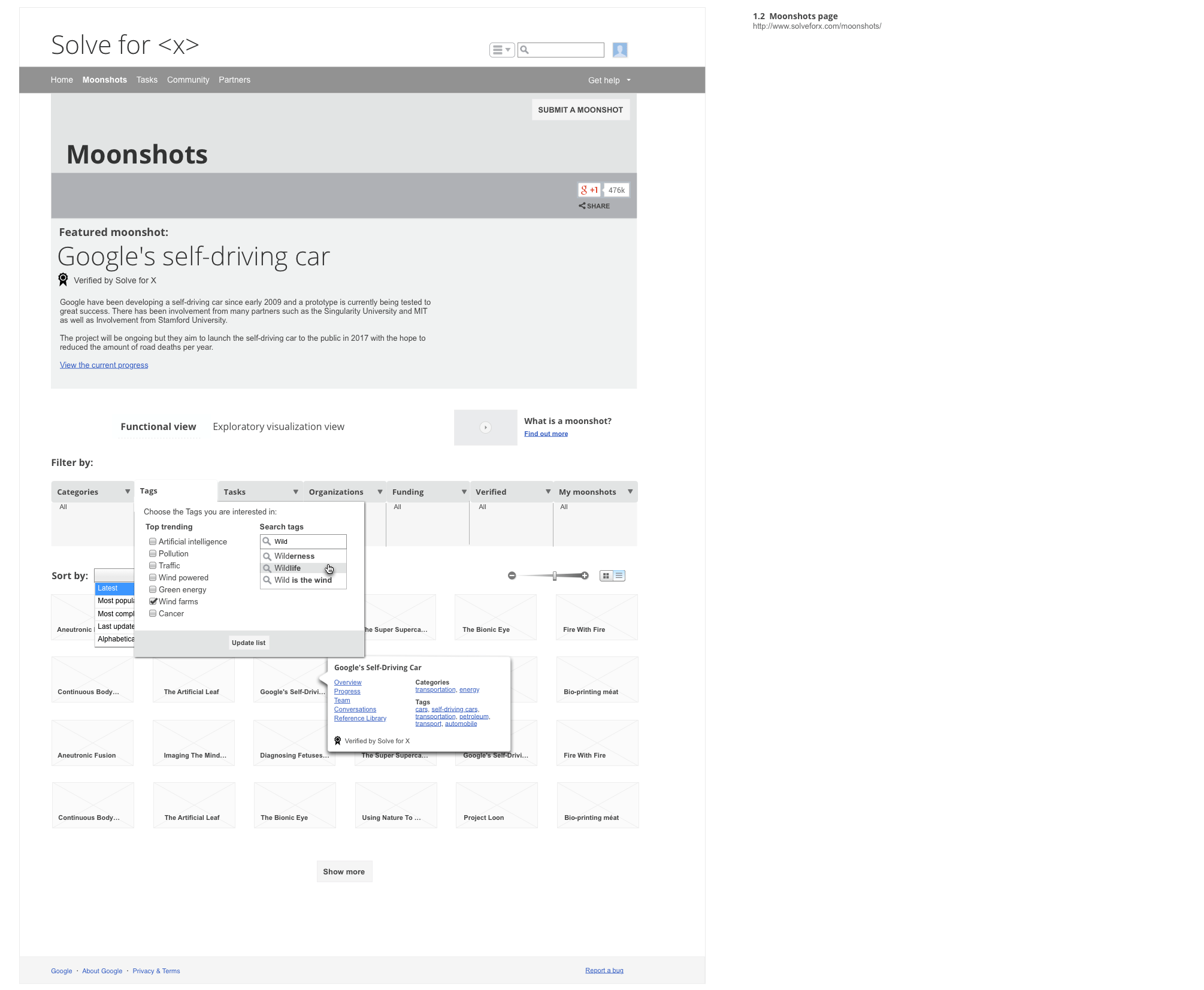 Solve for [X] Moonshots wireframe
