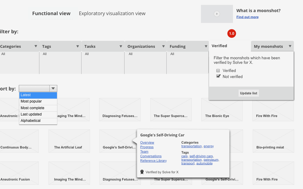 Solve for [X] Moonshots wireframe