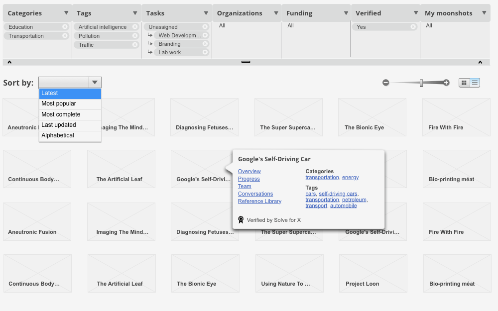Solve for [X] Moonshots wireframe