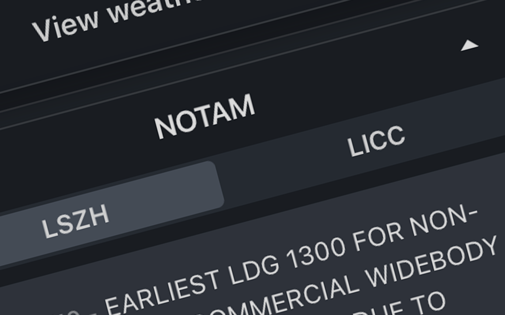 mBriefing Dashboard, mobile, expanded, dark mode